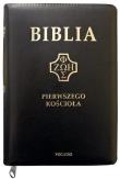 Okładka książki Biblia pierwszego Kościoła z paginat. czarna