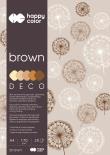 Opakowanie Blok Hobby Deco Brown A4 5 kolorów 20 akuszy 170g. Happy Color