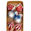Opakowanie Bombki na choinkę 6szt Domek, Bałwan