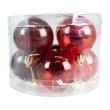 Opakowanie Bombki transparentne czerwone 8szt