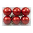 Opakowanie Bombki z efektem rosy czerwone 6szt