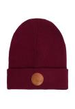 Opakowanie Czapka Beanie z bawełny organicznej karminowa