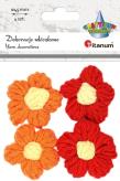 Opakowanie Dekoracje włóczkowe kwiatki 45mm 4szt