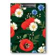 Opakowanie DESKA Z KLIPEM A4 T0127 KWIATY POLSKIE MAKI W ZIELENI FOLIA MAT NIERYSUJĄCA