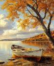 Opakowanie Diamentowa Mozaika Jesień łódka na wybrzeżu NO-2003024