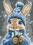 Opakowanie Diamentowa mozaika - Królik z przebiśniegami 30x40