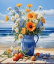 Opakowanie Diamentowa Mozaika Kwiaty w wazonie nad brzegiem morza NO-2000167