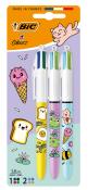 Opakowanie Długopis BIC 4 Colours Kawai blister 3szt.mix wzorów