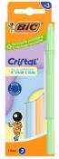 Opakowanie Długopis Cristal Pastel 1mm niebieski 3szt BIC