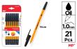 Opakowanie Długopis MP 1.0mm czarny blister 21 sztuk
