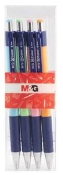 Opakowanie Długopis pstrykany 0.7mm nieb 4szt M&G