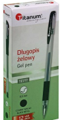 Długopis żelowy 0,5mm czarny (12szt). Wydawca: Titanum. Dadada.pl Opakowanie Długopis żelowy 0,5mm czarny (12szt)