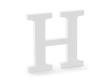 Opakowanie Drewniana litera H biały 21x20cm