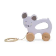 Opakowanie Drewniana zabawka do ciągnięcia Myszka