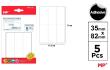Opakowanie Etykiety samoprzylepne 35x82mm 5ark