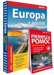 Okładka książki Europa Atlas Samochodowy 1:800 000 + Pierwsza Pomoc 2026/2027