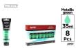 Opakowanie Farba akrylowa 35ml zielona metaliczna (8szt)
