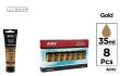 Opakowanie Farba akrylowa 35ml złota (8szt)