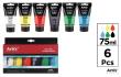 Opakowanie Farba akrylowa 75ml 6 kolorów