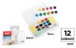 Opakowanie Farba akwarelowa z pędzlem wodnym 12 kolorów