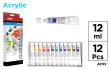 Opakowanie Farba tempera 12ml 12 kolorów