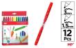 Opakowanie Flamastry podwójne złącze 12 kolorów