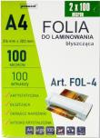 Opakowanie Folia do laminowania A4 100szt