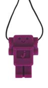 Opakowanie Gryzak antystresowy naszyjnik - robot fioletowy