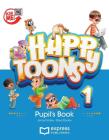 Okładka książki Happy Toons 1 edycja międzyna. PB + DigiBook (kod)