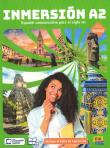 Inmersion A2 Podręcznik z ćwiczeniami do hiszpańskiego. Autor: Esteban Bayón, Carmen Cabeza, Marina García, David Isa y Carlos Oliva. Dadada.pl Okładka książki Inmersion A2 Podręcznik z ćwiczeniami do hiszpańskiego