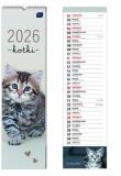 Opakowanie Kalendarz 2026 paskowy 13,5x50cm Koty