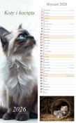 Opakowanie Kalendarz 2026 paskowy Koty