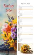 Opakowanie Kalendarz 2026 paskowy Kwiaty