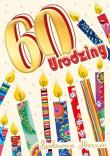 Opakowanie Karnet A5 Urodziny 60 - Świeczki