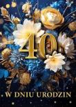 Opakowanie Karnet B6 3D Urodziny 40