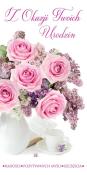 Opakowanie Karnet Flowers Urodziny wzór nr 9
