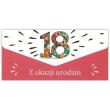 Opakowanie Karnet-koperta Urodziny 18