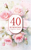 Opakowanie Karnet Rocznica Ślubu 40