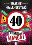 Opakowanie Karnet Urodziny 40