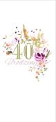 Opakowanie Karnet Urodziny 40 DL U26 - Kwiaty