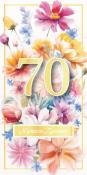 Opakowanie Karnet Urodziny 70