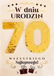 Opakowanie Karnet Urodziny 70 Cekiny