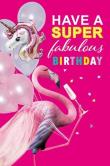 Opakowanie Karnet Urodziny - Birthday Flamingo