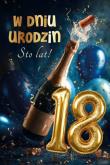 Opakowanie Karnet Urodziny grający 18