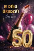 Opakowanie Karnet Urodziny grający 50