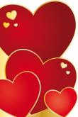 Opakowanie Karnet Walentynki - Red Die Cut Hearts
