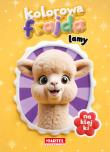 Kolorowa frajda. Lamy z naklejkami. Autor: Agata Niemirska. Dadada.pl Okładka książki Kolorowa frajda. Lamy z naklejkami