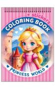 Opakowanie Kolorowanka 105x148 z naklejkami Świat księżniczek