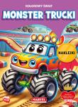 Kolorowanka Kolorowy świat. Monster Trucki z naklejkami. Autor: Katarzyna Salamon. Dadada.pl Okładka książki Kolorowanka Kolorowy świat. Monster Trucki z naklejkami