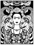 Opakowanie Kolorowanka welwetowa 47x35cm Frida Kahlo